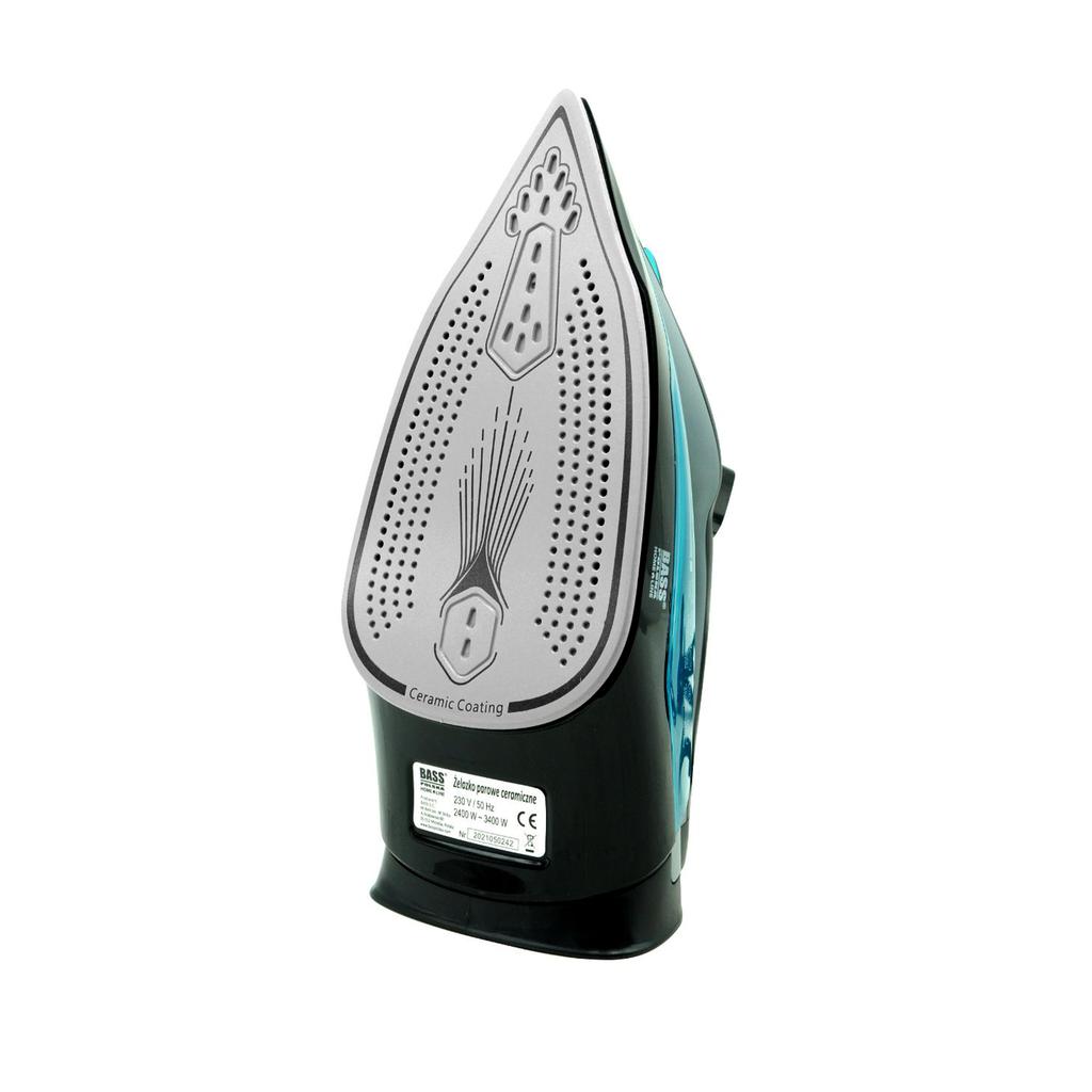 Hand-Held Steam Iron With Ceramic Soleplate, Gray-Blue