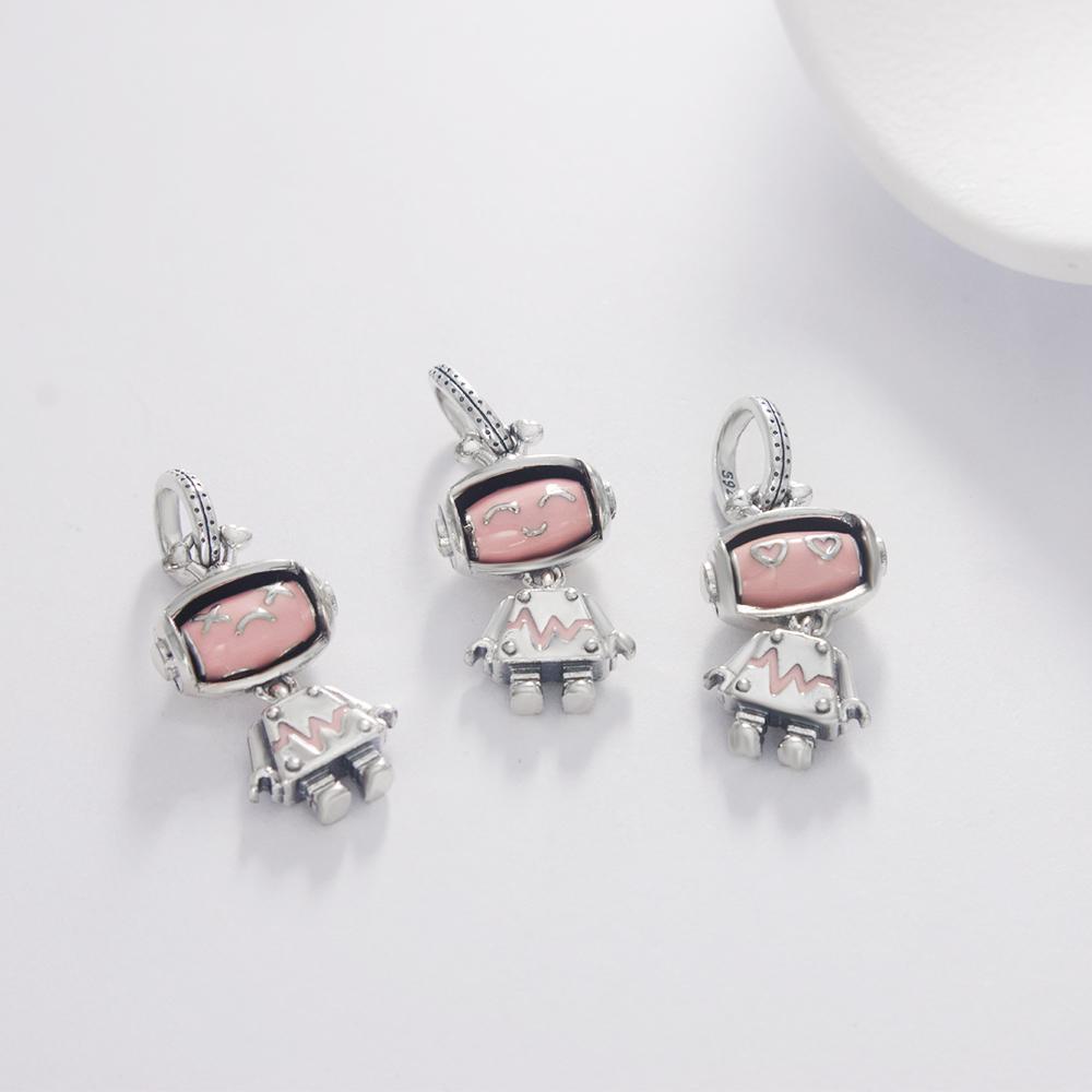 925 Silver Robot Charms Pendant sea turtle Moon Bead Fit Bracelet For Women DIY Fashion Jewelry Elegant Gift