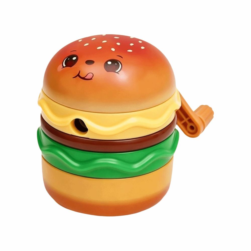 3-gear Pencil Sharpener Hamburger Shape Pencil Sharpening Tool Burger Pencil Sharpener Students