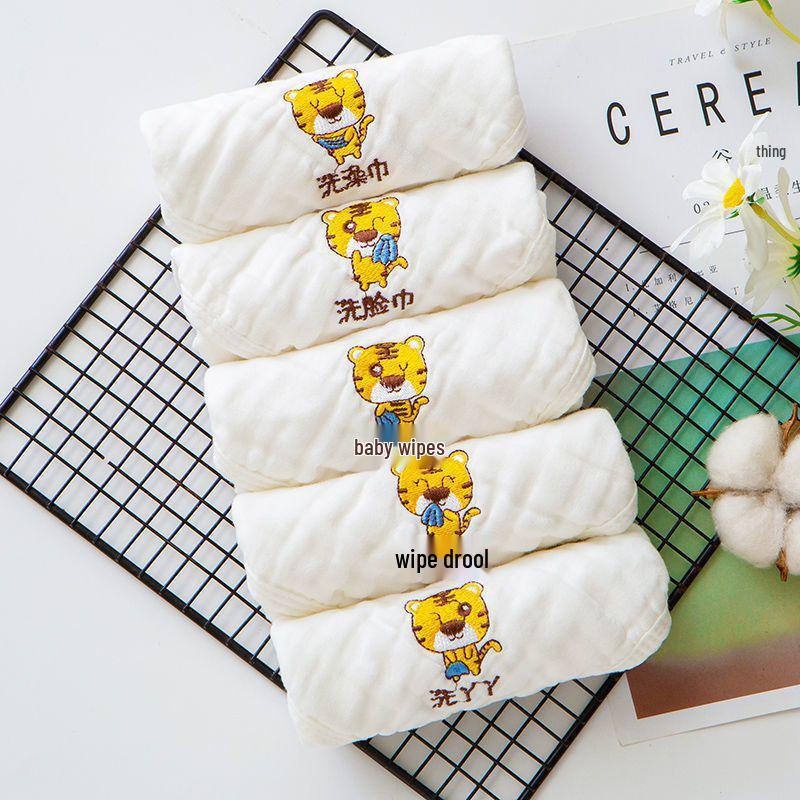 30x30 Pure Cotton Baby Bib & Gauze Towel for Newborns - Soft Children s Sweat & Face Towel