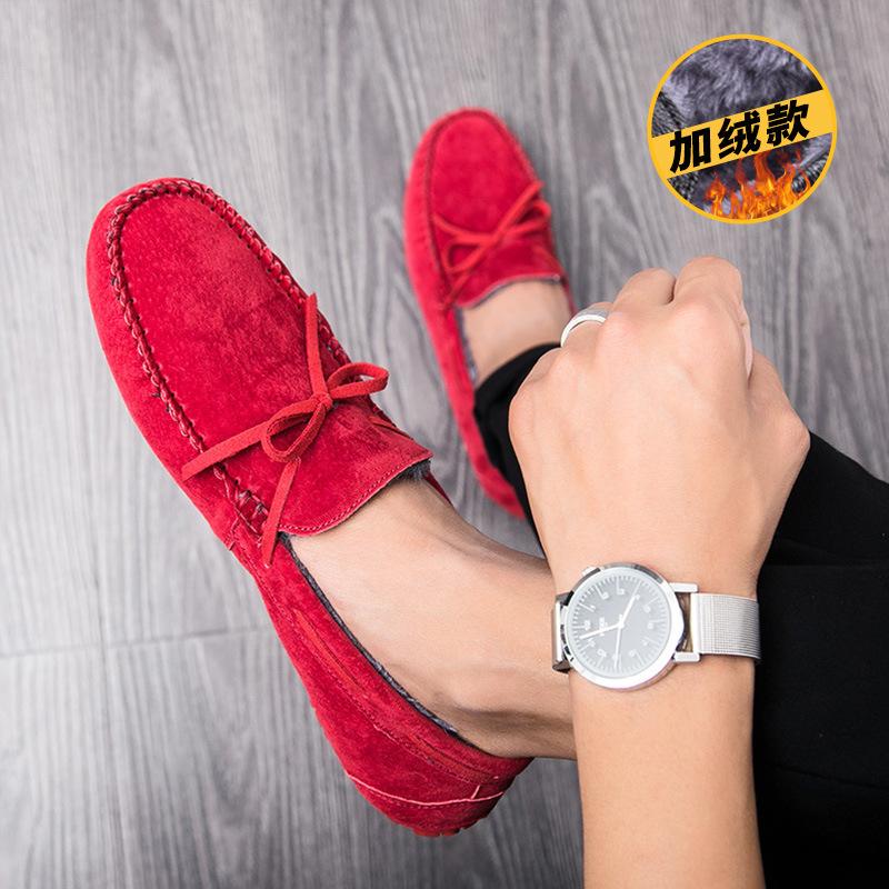 Autumn new leather Doudou shoes breathable lazy shoes personalized driving shoes