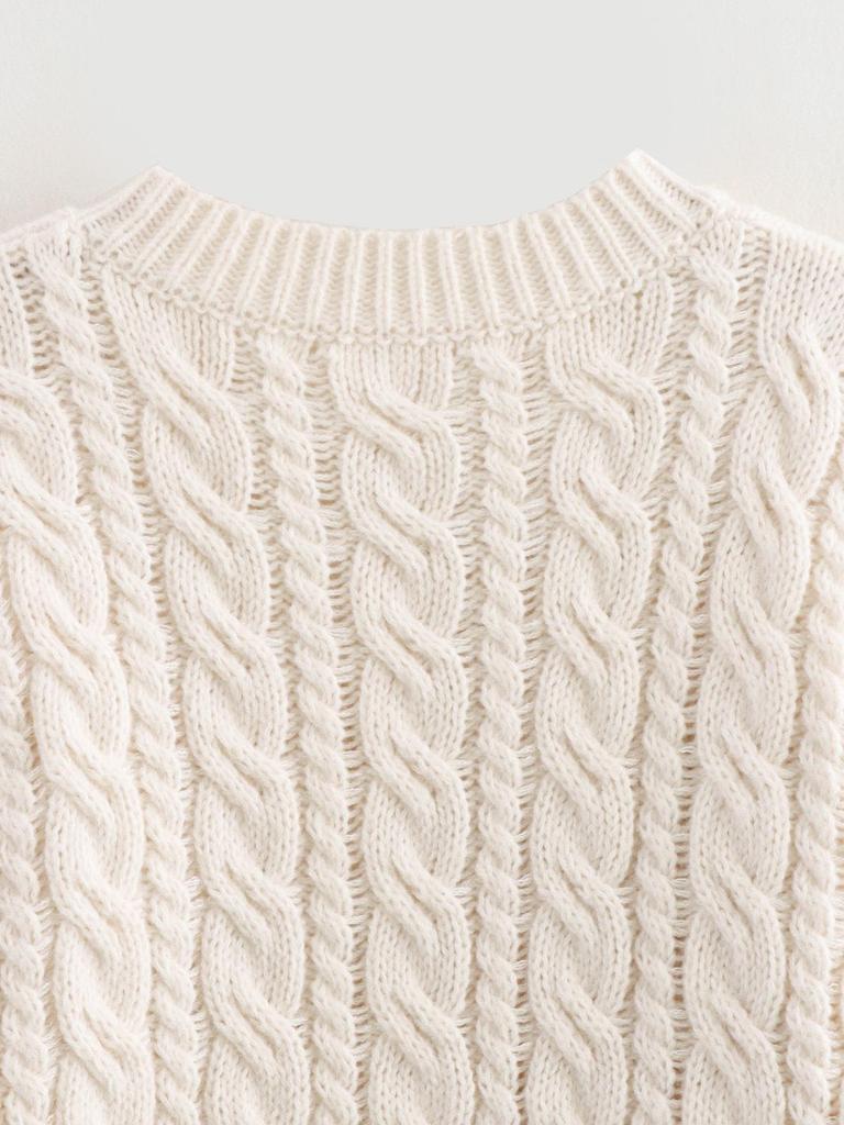 Autumn Chunky Knit Cable Long Cardigan for Women - Single-Breasted Design