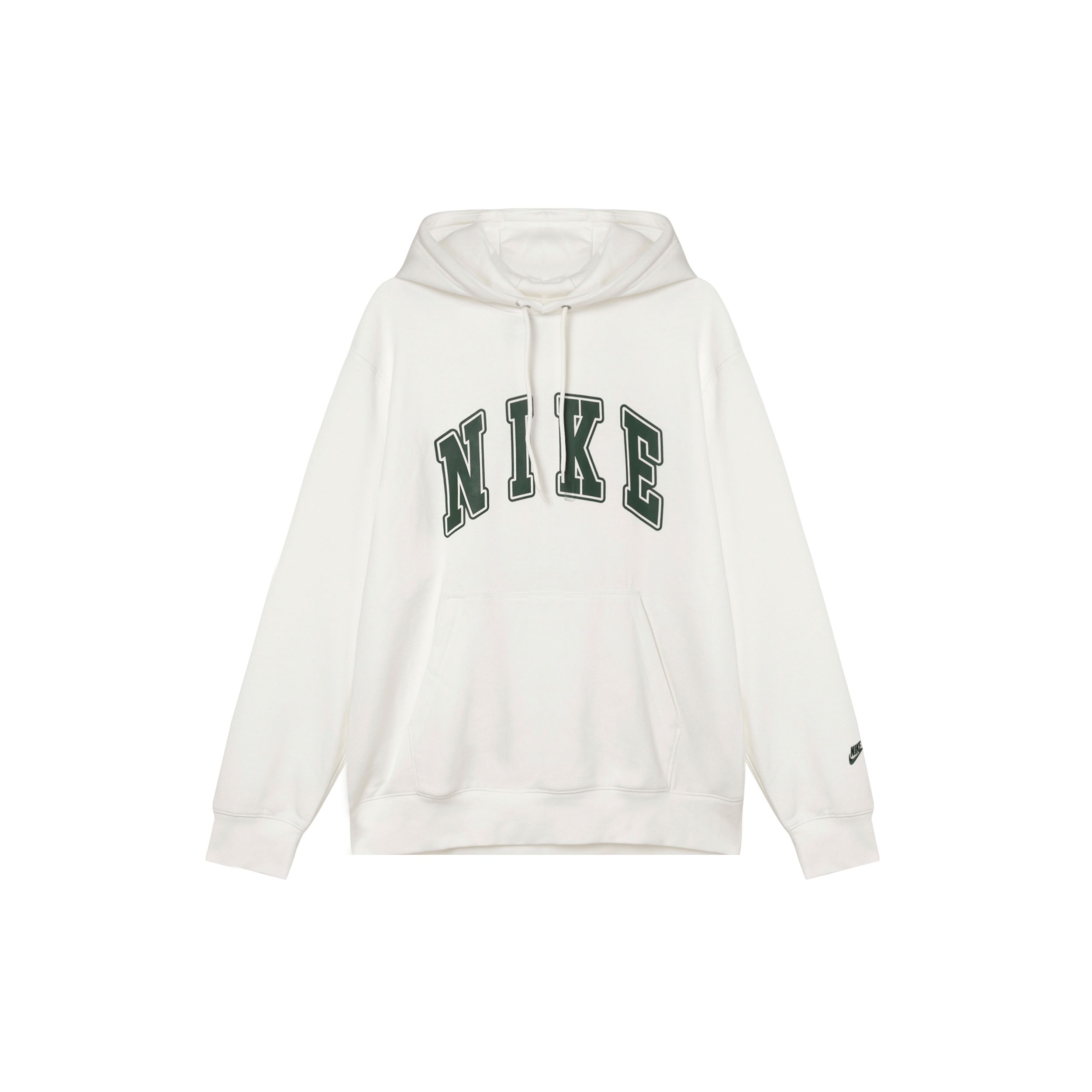 Nike Club Fleece Pullover Hoodie Men White Green FZ0872-133 L