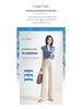 High Waist Elastic Mermaid Flare Pants - 2026 Summer Fashion Women's Slit Casual Cropped Trousers