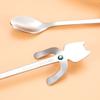 4PCS Creative Cat Shaped Coffee Spoon 304 Stainless Steel Spoon Stirring Sugar Dessert Cup-hanging Design Teaspoon Christmas