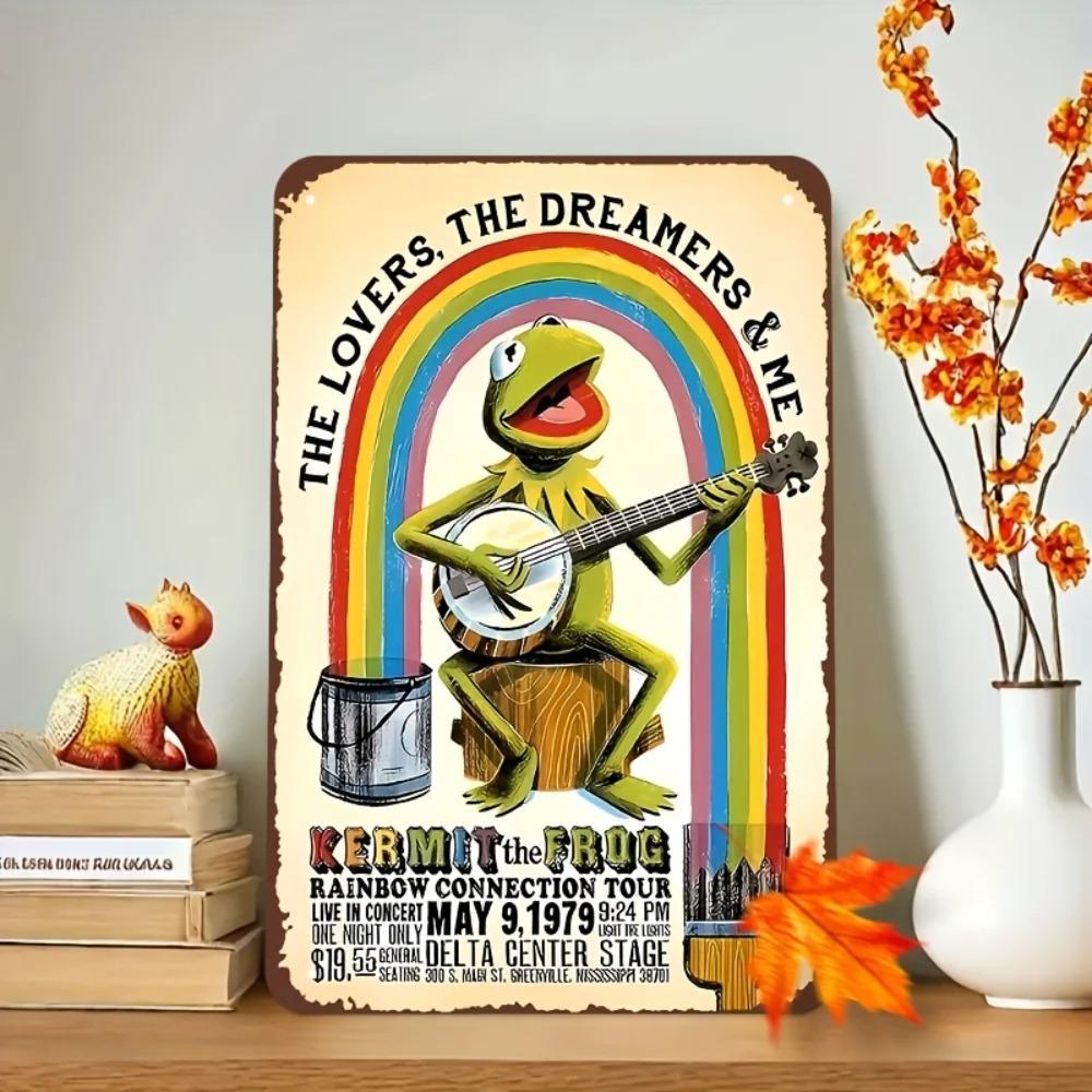 KERMITNOSTALGZ Kermit the Frog Metal Poster | Rainbow Tour Vintage Art | Frameless Wall Decor for Home & Workspaces