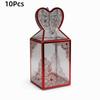 10 Pcs Gold Stamping Candy Boxes Transparent Wedding Favor Boxes Creative Gift Boxes