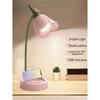 ABWR-Pink Flower LED Table Lamp Cute Adjustable Touch Rechargeable Battery Night Light For Dorm Reading Light