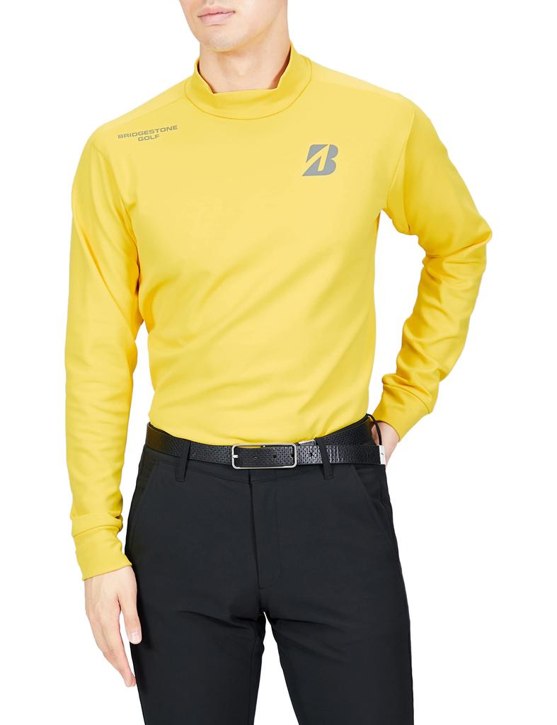 BRIDGESTONE Golf Men's Yellow Golf Shirt, Size M