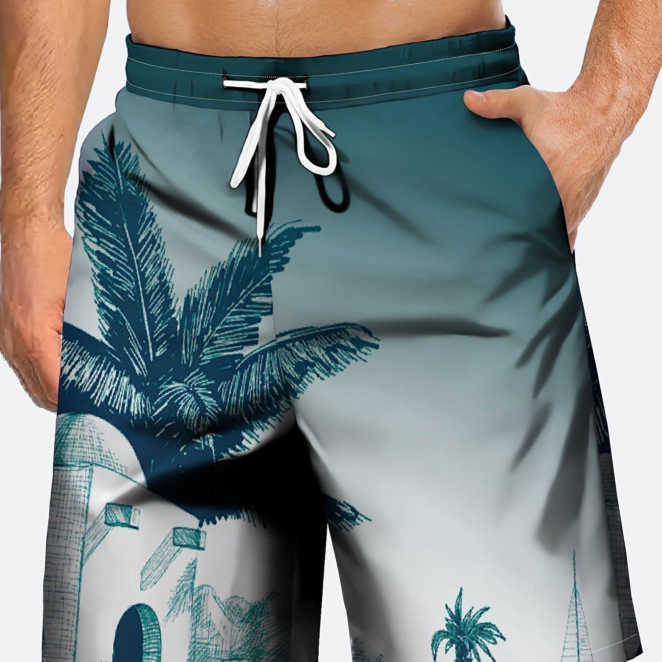 

Летние красочные пляжные брюки с гавайским принтом, мужские легкие свободные спортивные шорты на шнуровке, повседневные спортивные шорты с карманами L