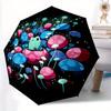 1pc Mushroom Fantasy Automatic Open/Close, Foldable Compact Umbrella with 8-Rib Shaft, Perfect Gift For Men And Women 135