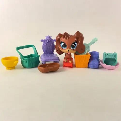 Hasbro Littlest Pet Shop Cartoon Q Edition Animal Mini Stands Short Hair Kitten Dog Cute Big Eye Children's Figures Toy