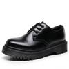 1 dicker Boden Loch kleine Lederschuhe weiblich, niedrig geschnitten Leder runde Spitze lässig Student mitteldick locker
