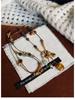Tiger Eye Teardrop Beaded Necklace - Ethnic Style Retro Sweater Chain, Light Luxury High-End Accessory