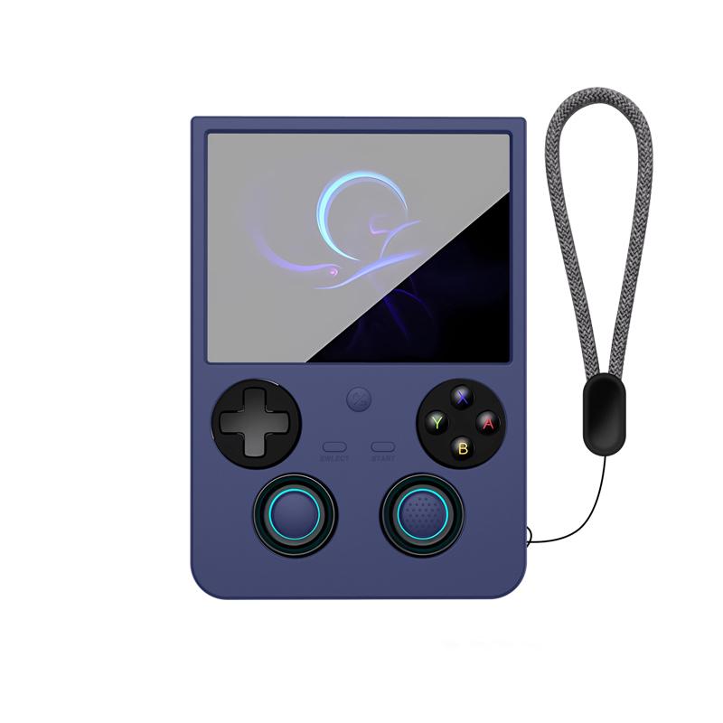 Для ANBERNIC RG 477V Полностью закрывающий Силиконовый Мягкий Защитный Ударопрочный Чехол С Подставкой Для ANBERNIC RG477V С Колпачком Для Джойстика синий