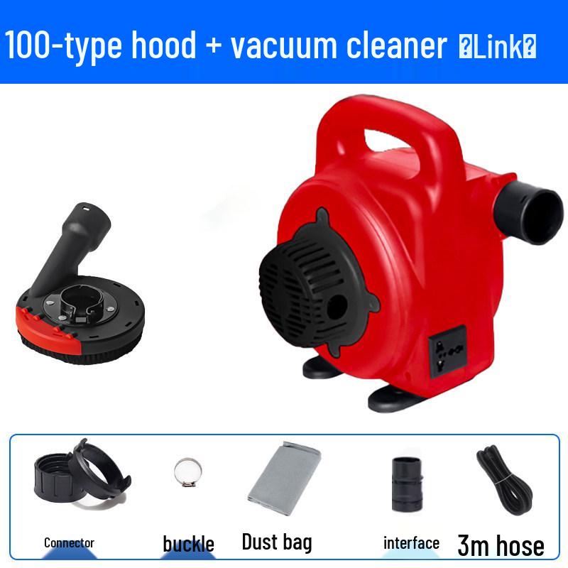Dustproof Cover for Angle Grinder - Protective Polishing Vacuum Cover for Stone Concrete, Fits 100/125 Type Hand Grinders.