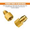 R134A Brass Refrigerant Tank Adapters (4PCS) | 1/4 SAE Male to 1/2 ACME Female Flare Adapter, R134A R12 Vacuum Pump Adapter Fitting, Universal for