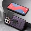 KEYSION Shockproof Armor Case for Xiaomi 15T Pro 5G Slide Camera Protection Metal Ring Stand Phone Back Cover for Xiaomi 15T 5G