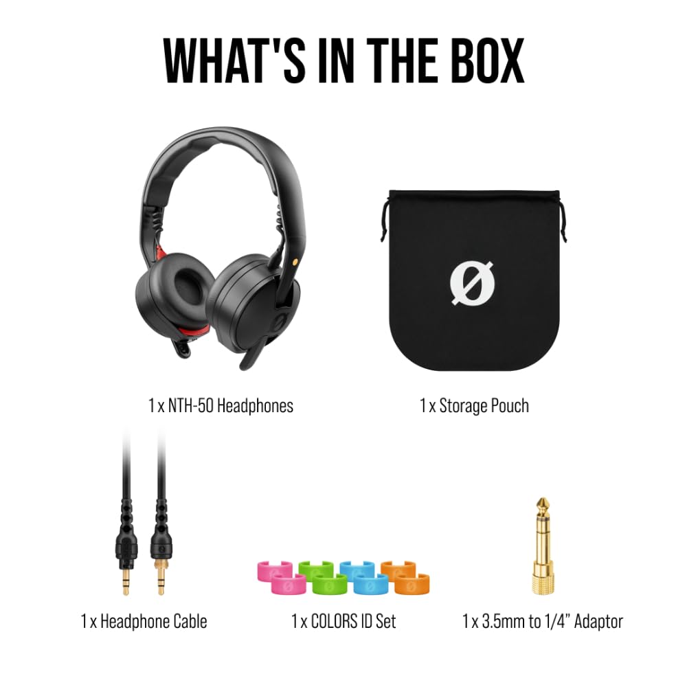 RODE Microphones Professional Black NTH-50 On-Ear Headphones,