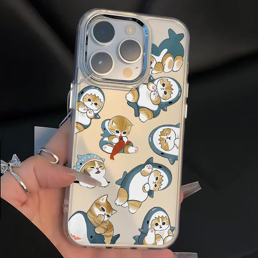 New Cute M-mofusands Cat Phone Case For IPhone 17 16e 16 15 14 13 12 11 Mini Pro Max X XSMAX 8 7 Air Plus Transparent Soft Cover