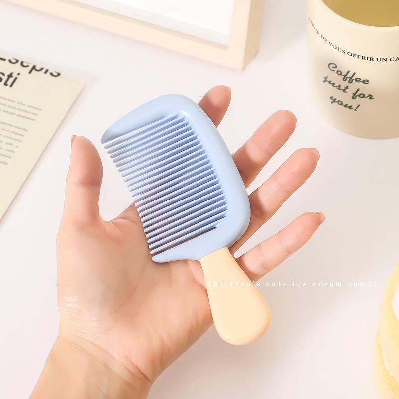 Cute Small Hair Comb Mini Durable Soft Plastic with Hanging Hole Lightweight for Kids Daily Grooming Travel