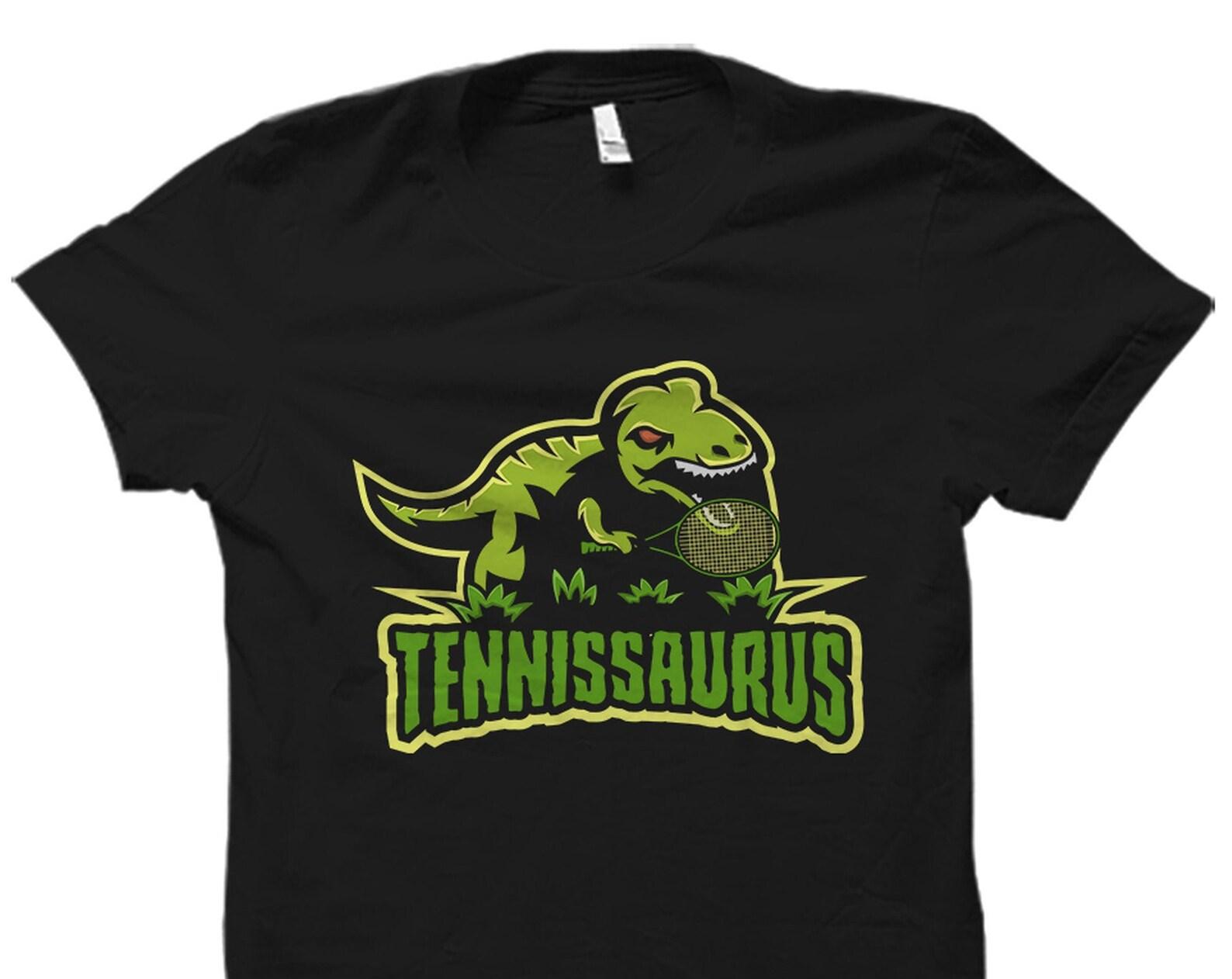 Funny Tennis Shirt. Tennis Lover Gift. Tennis Fan Shirt. Tennis Coach Shirt. Tennis Gift. Tennis Instructor Gift. Tennissaurus Shirt #OS2898 XL