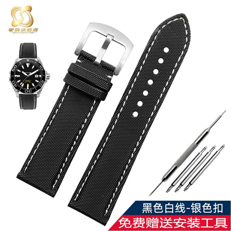 Cinturino Orologio 20 22mm Per Tag Heuer Racing F1 Car Calila seiko mido Citizen Nylon pelle di mucca Fondo Rilascio Rapido Cinturino Orologio bracciale