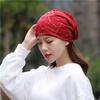 Women Summer Lace Rhinestone Breathable Sunscreen Sun Hat Female Spring Autumn Windproof Warm Confinement Cap Headscarf W54