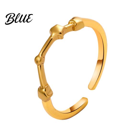 Star Symbol Ring Student Electroplated Finish Adjustable Opening Design Retro