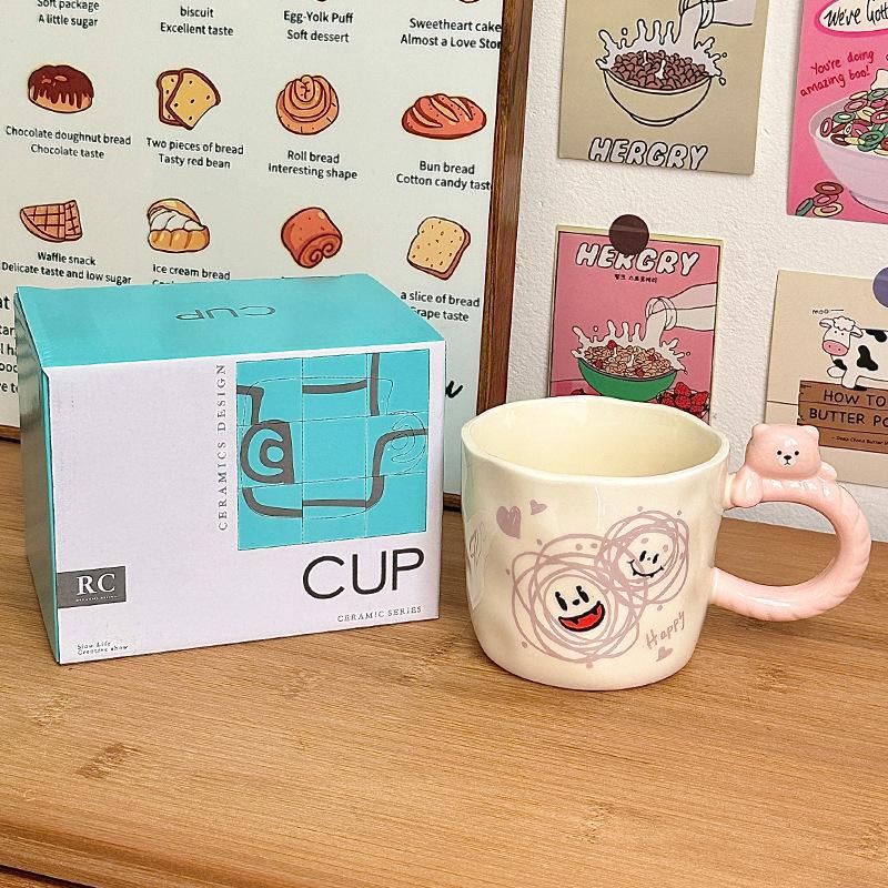 High Value Cup Girls Office Birthday Gift Mug Souvenir Ceramic Cup Couple Coffee Cup Household
