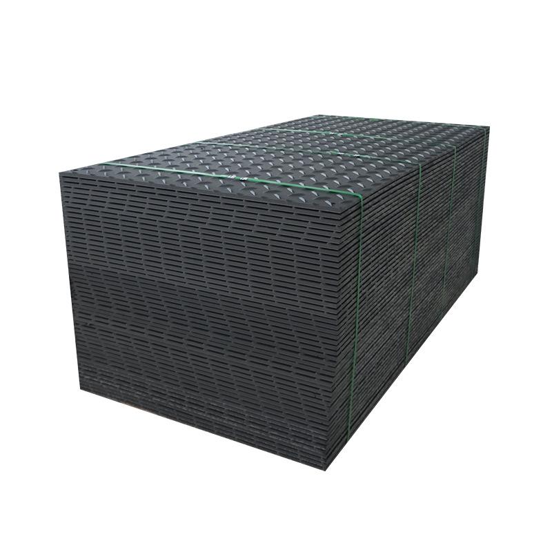 Wear-Resistant HDPE Track Mats for Heavy Machinery (Black,Solid Plastic Sheet)