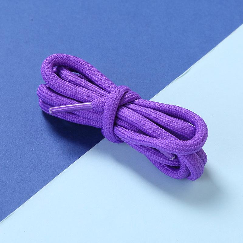 White Polyester Round Shoelaces for Hiking, Dad Sneakers, & Basketball Shoes
