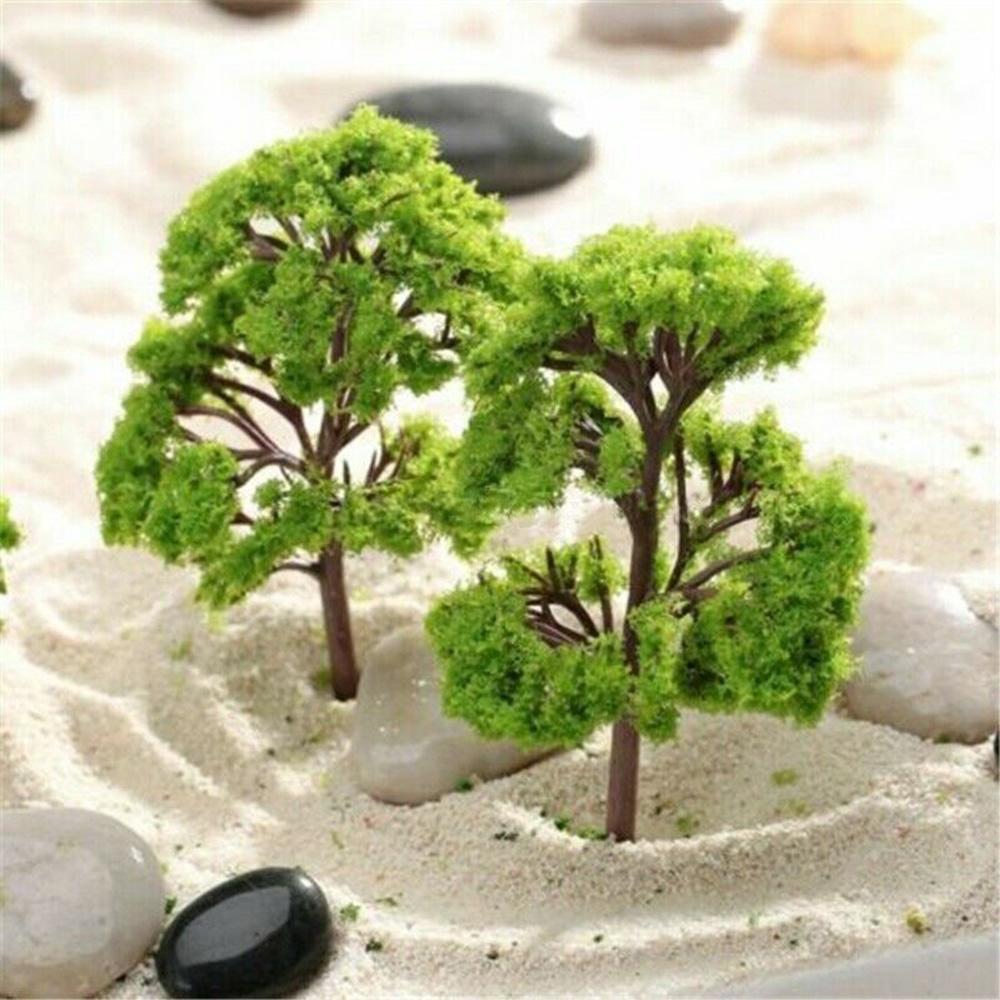 10Pcs 7cm Trees Model Garden Wargame Train Railroad Micro Landscape Park Scenery Scale Tree