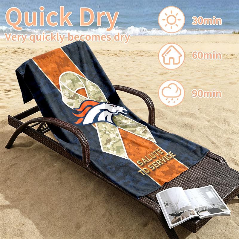 Denver Broncos Beach towels also serve as bath towels summer essential a musthave for the outdoors the beach and the pool