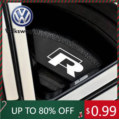 2026 Hot For VOLKSWAGEN VW 4Pcs for Volkswagen VW R Line GOLF 3 Polo Jetta Passat GTI Bora Car Brake Caliper Graphic Stickers Ra