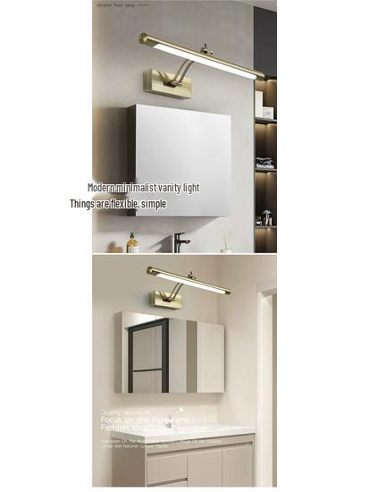 Minimalist LED Anti-fog Vanity Light for Bathroom & Makeup Mirror, Drill-free Installation