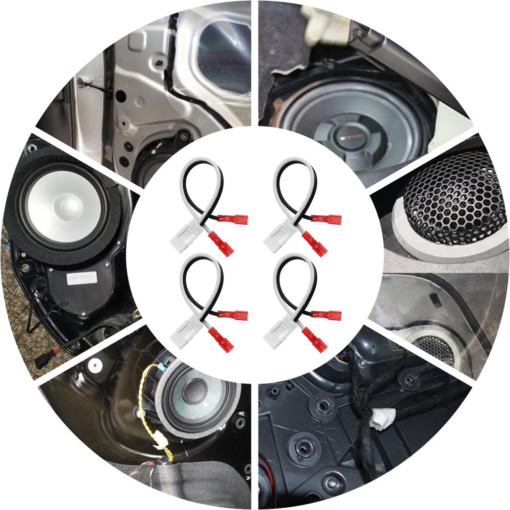 MEIRIYFA 72-6514 Speaker Wiring Harness Connector, 72-6514 - Door Speaker Replacement Speaker Wiring Harness