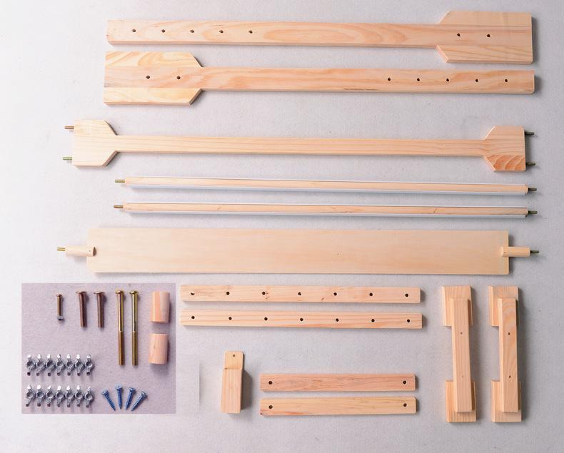 Adjustable Wooden Embroidery Hoop Stand for Cross-Stitch Crafting