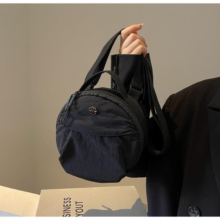 New High-value Foreign-style Durable Small Round Bag Versatile Light Commuting Small Backpack Diagonal Span Shoulder Handbag