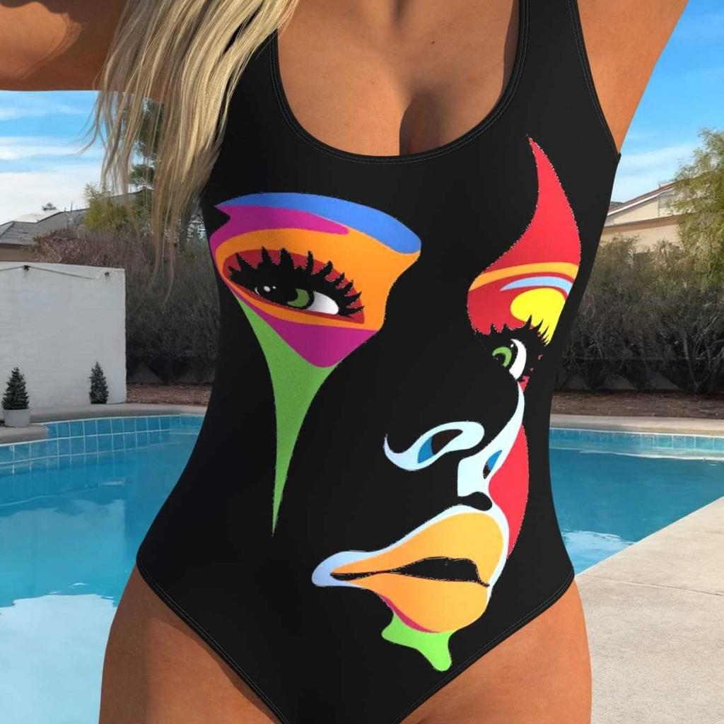 1011 new European and American summer tights swimsuit sexy new sleeveless one-piece