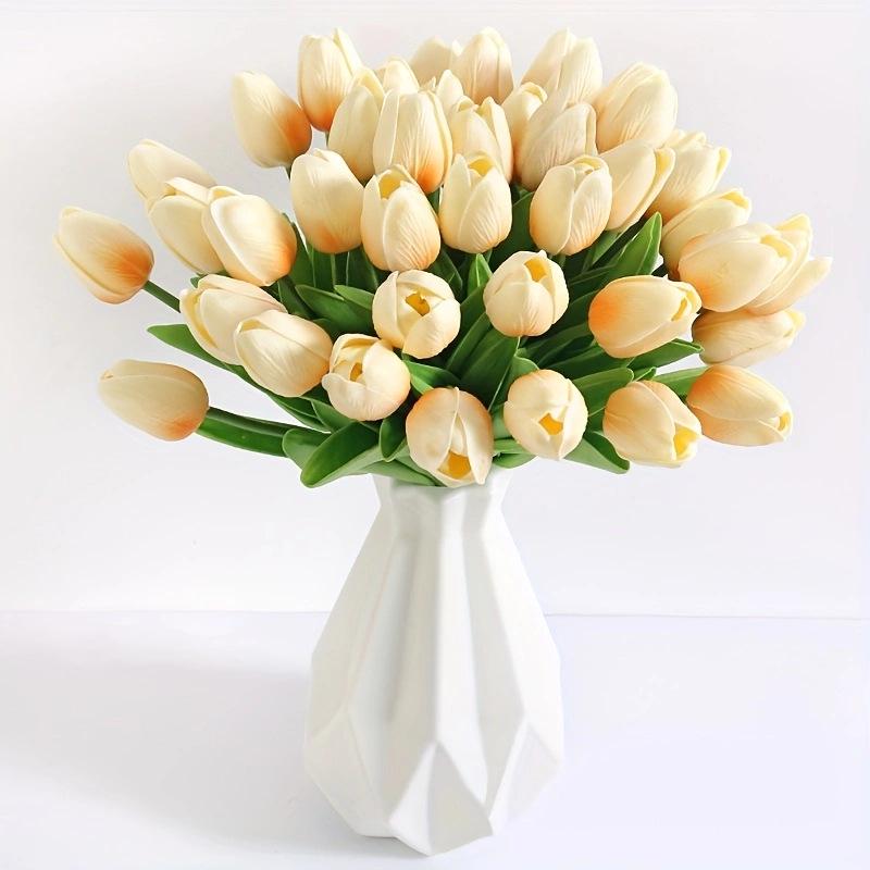 Hoge Kwaliteit PU Tulp Kunstbloemen voor Huis, Hotel, Bruiloft en Fotografie Props - Realistische en Elegante Decoratie