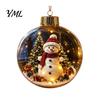 Transparent Festive Globes Glowing Clear Christmas Ball Ornament, Light Up Story Decoration with Warm LED Decorative Garland Accents Light,