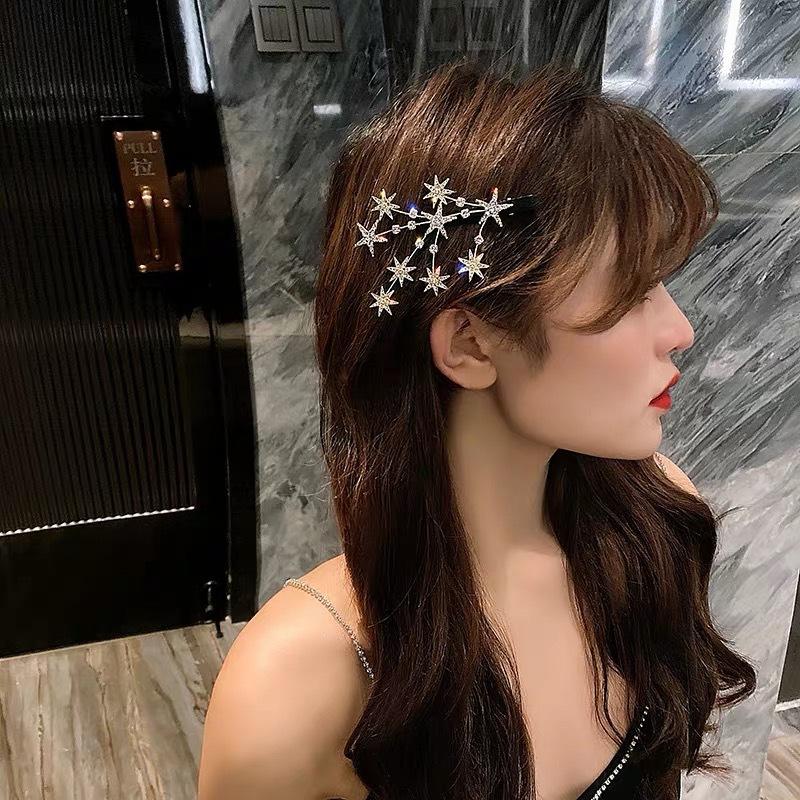 New Hair Clips Bling Star Rhinestone for Women Girls Female Hair Accessories Headwear Girls Big Hairpins Bangs Clip