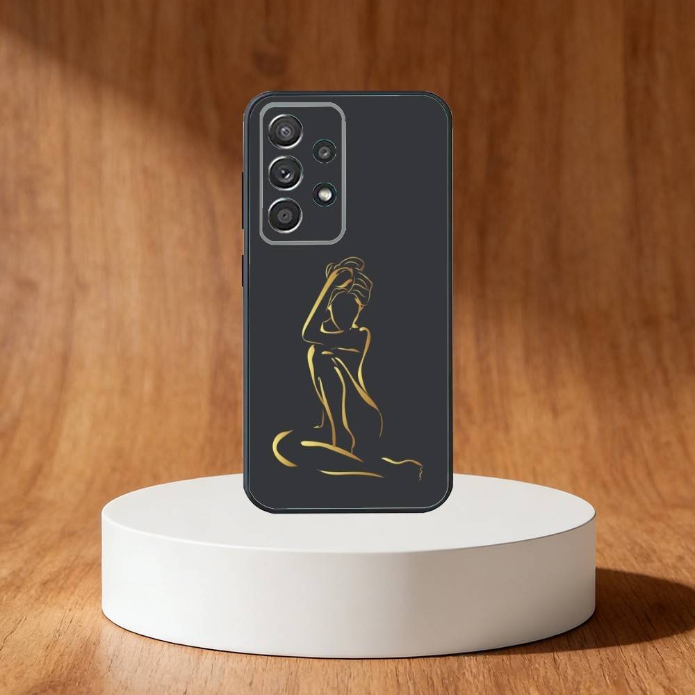 

Sexy Body curve Art Phone Case For Samsung S25,S24,S21,S22,S23,S30,Ultra,S20,Plus,Fe,Note,10,9,5G Black Cover Samsung S24