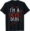 Funny Lazy Easy Im a Devil Costume for DIY Halloween Party T-Shirt