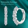 Total 0.6Ct Moissanite Hoop Earring Genuine Copper For Women Timeless Shining Wedding Engagement Party Earring Jewelry Creation