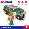 Green Magnetic Rail Car 3 Years Old Children's Car Electric Engineering Car Toy Locomotive