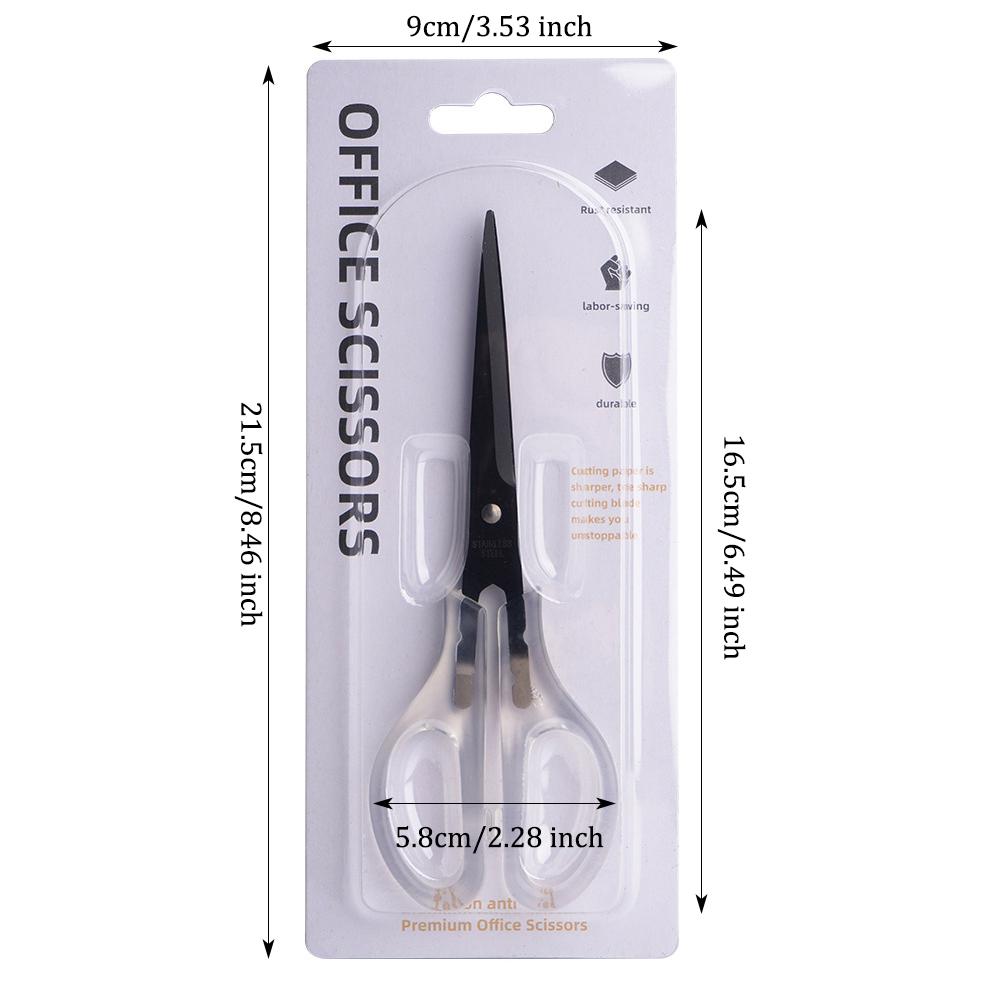 1 Pcs Office Scissors,Transparent Handle Scissors Anti Rust,Handmade Diy Domestic Office Stationery,Paper Cut Pruning ZS-17