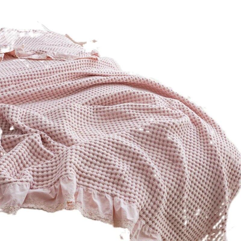 Waffle Towel Cotton Quilt Edge Towel Blanket Blanket Summer Cool Quilt Air Conditioner Quilt