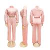 Color Block Patchwork Striped Women's Two-Piece Sports Set